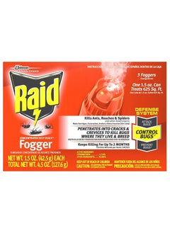 SC Johnson S C Johnson Wax 74251 Raid Fogger 3-Pack 1.5-Ounce  - Image 2