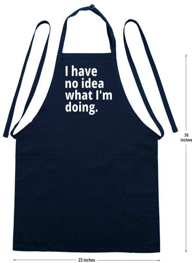 CoolAprons Funny Cooking Aprons I Have No Idea What I'm Doing, Black Adjustable Pockets Apron - Image 4