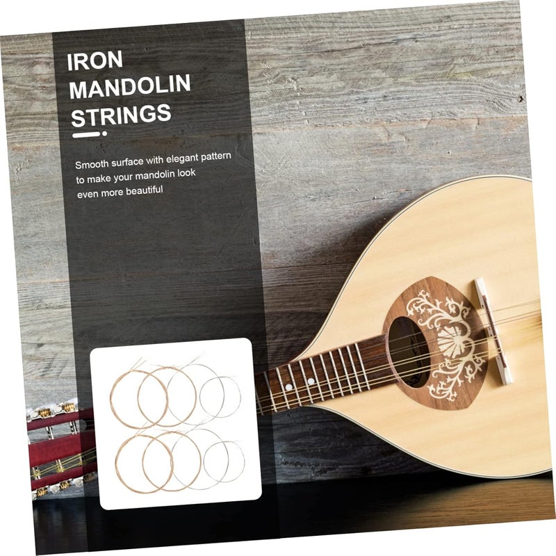 1set Stainless Steel Mandolin Replacement Strings Smooth for Crisp Sound Essential Mandolin Accessory for Musicians String Configuration - Image 2