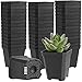 JOIKIT JOIKIT 120 Pack 3Ã‚Â InchÃ‚Â Black Square Nursery Pot, Plastic Square Plant Pot with Drainage Hole, Seedling Nursery  - Image 2