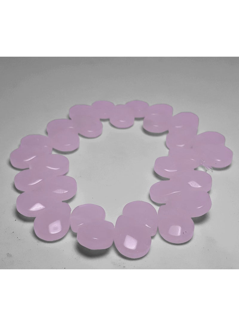 HADIGEMS Elegant BabyPink Rose Quartz Pear Shaped Strech Bracelet - 12x9mm - Image 4