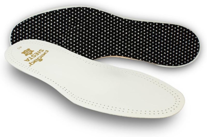 Pedag Siesta Insoles | Made in Germany | Arch Support for Flat Feet | Flexible Metatarsal Support | Ideal for Boots & High Heels | Active Charcoal Filter | White | US W11/M8/EU 41