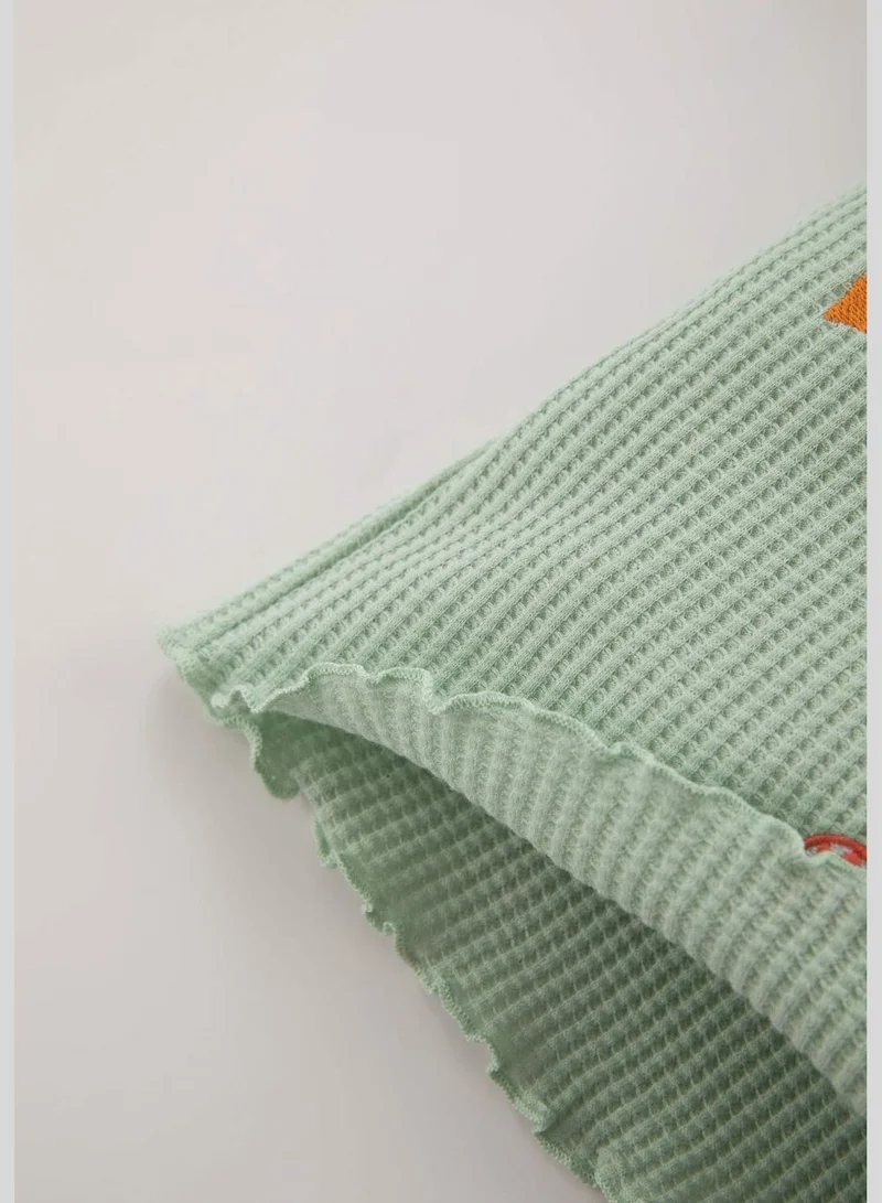 ديفاكتو BabyGirl Bike Neck Knitted Short Sleeve Body