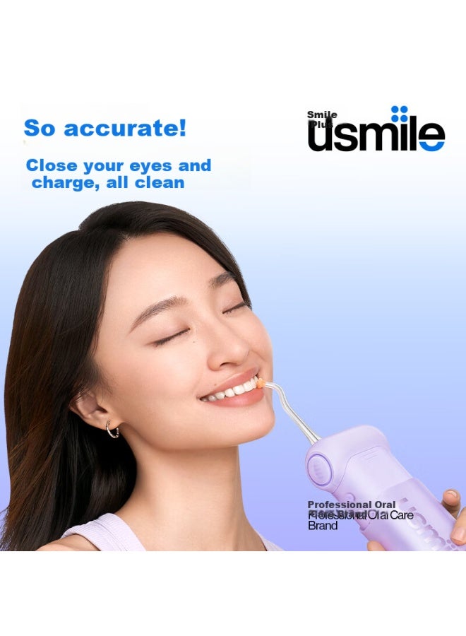 Usmile Smile Plus Water Flosser Dental Irrigator Portable Expandable Water Flosser C10s Water Orchid Purple Valentine's Day Gift - Image 3
