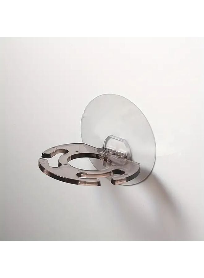 3 قطع حامل فرشاة أسنان أرجواني ذاتي اللصق بحائط بحمام مع مشط - Image 3