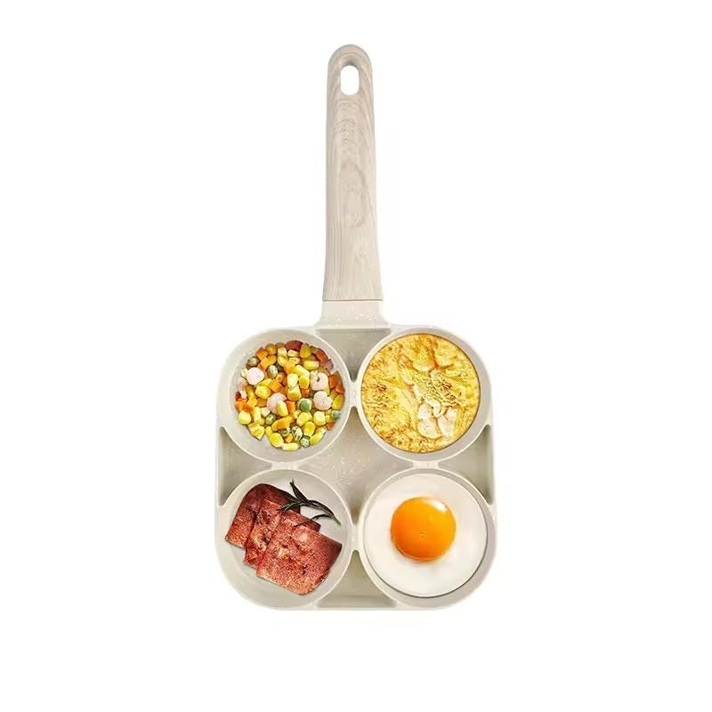 Hidak مقلاة بيض هيداك المربعة غير لاصقة من الجرانيت لمطبخ الأومليت (بيضاء) - Image 2