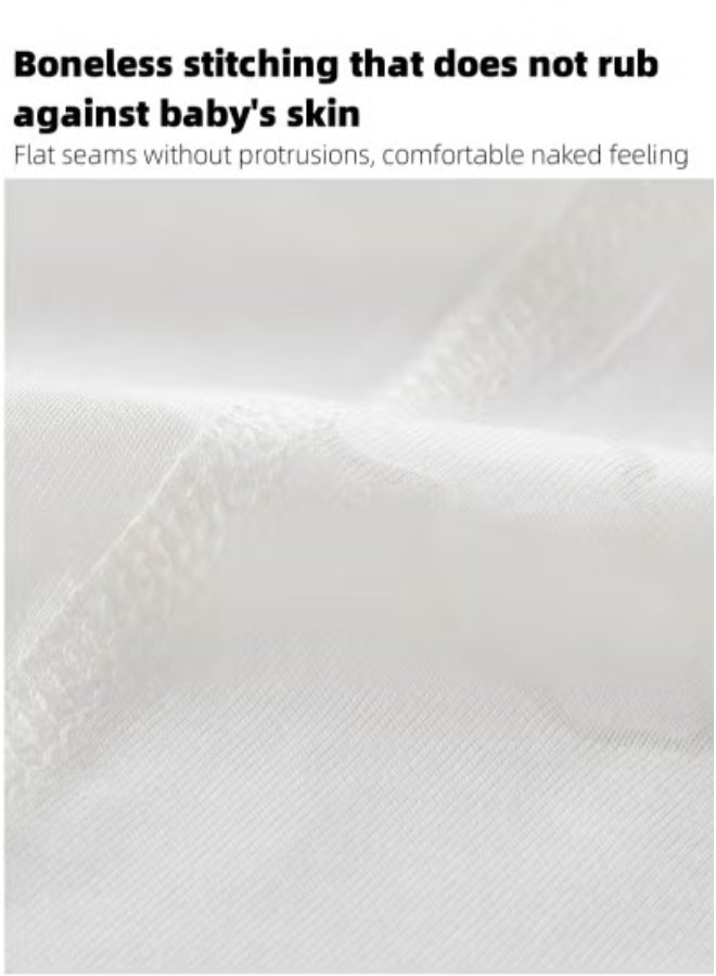 DOOKOO 3-PCS Baby Onesie Wear Set，Thin Pure Cotton Baby Jumpsuit，Simple Lightweight Breathable Infant Romper，Comfortable Soft Skin Friendly Sweat Absorbing(Blue Yellow and White) ﻿ - Image 5