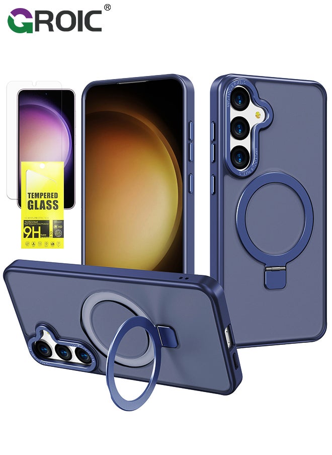 GROIC - For Samsung Galaxy S24 Plus Case with Magnetic Ring, with 1 Pack Soft TPU HD Screen Protector,  Drop Protection Cover,Shockproof Cell Phone Shell for Galaxy S24 Plus 6.6'' - Image 1