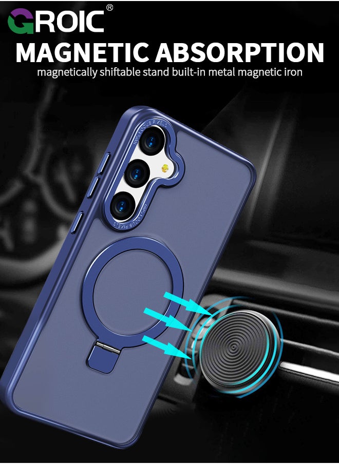 GROIC - For Samsung Galaxy S24 Plus Case with Magnetic Ring, with 1 Pack Soft TPU HD Screen Protector,  Drop Protection Cover,Shockproof Cell Phone Shell for Galaxy S24 Plus 6.6'' - Image 1