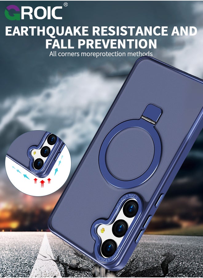 GROIC - For Samsung Galaxy S24 Plus Case with Magnetic Ring, with 1 Pack Soft TPU HD Screen Protector,  Drop Protection Cover,Shockproof Cell Phone Shell for Galaxy S24 Plus 6.6'' - Image 1