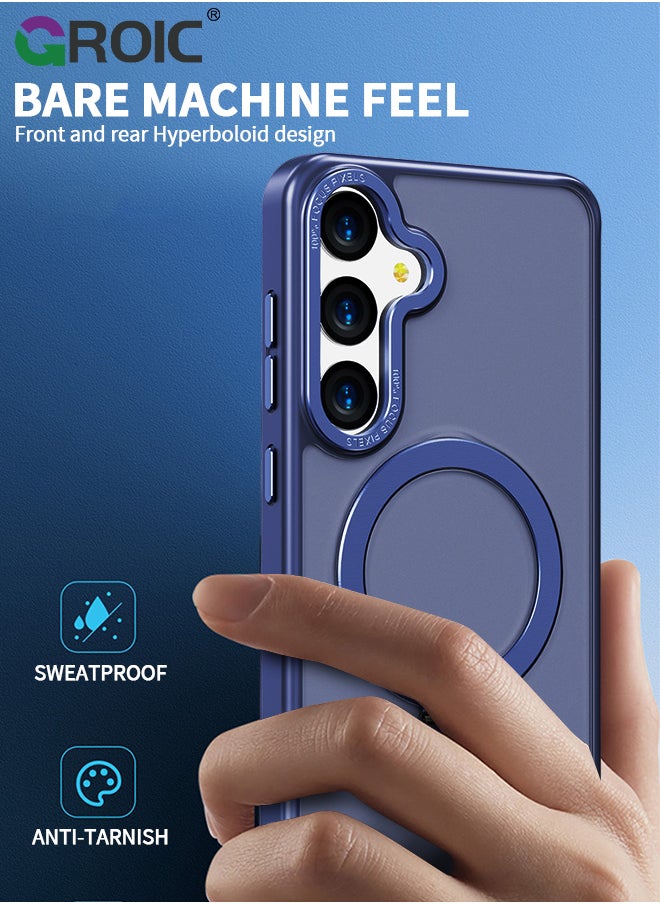 GROIC - For Samsung Galaxy S24 Plus Case with Magnetic Ring, with 1 Pack Soft TPU HD Screen Protector,  Drop Protection Cover,Shockproof Cell Phone Shell for Galaxy S24 Plus 6.6'' - Image 1