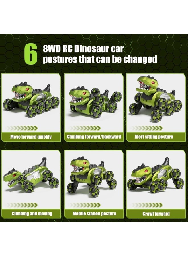 Remote Control Dinosaur Monster Truck Toys, 8WD Gesture Sensing Remote Control Stunt Cars for Boys Age 6 7 8-12 13 14 Year Old, Birthday Gifts Ideas for Kids Boys Girls - Image 2