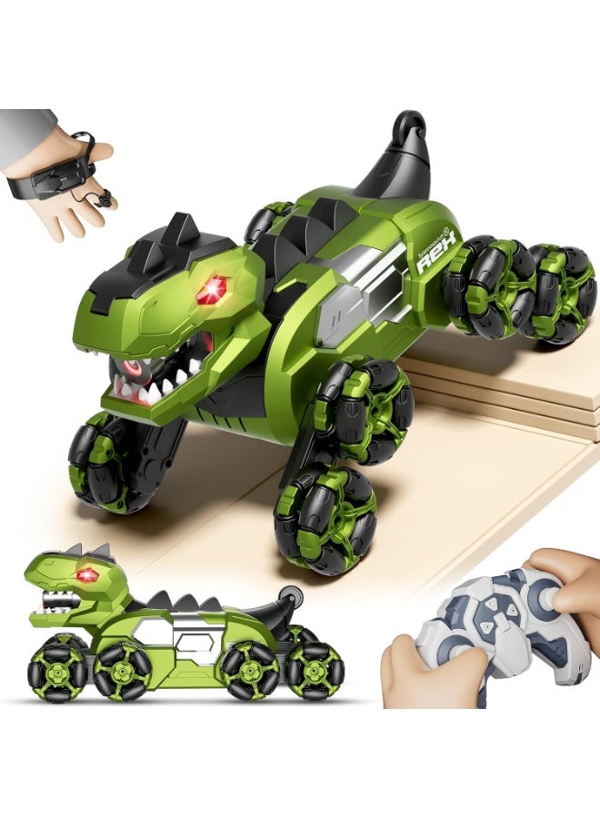 Remote Control Dinosaur Monster Truck Toys, 8WD Gesture Sensing Remote Control Stunt Cars for Boys Age 6 7 8-12 13 14 Year Old, Birthday Gifts Ideas for Kids Boys Girls - Image 1