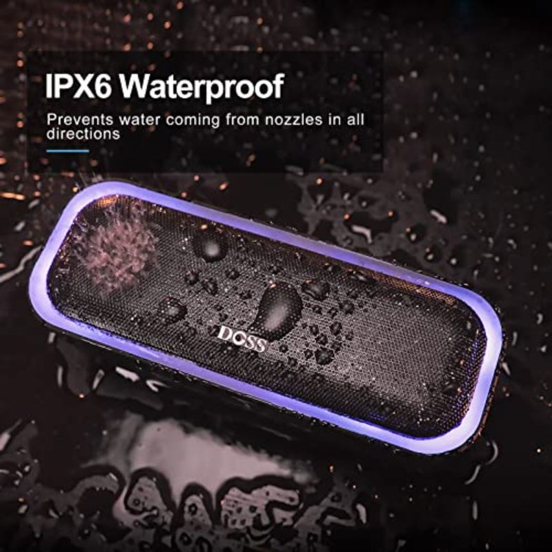 SoundBox Pro Bluetooth Speaker, 20W Stereo Sound, Active Extra Bass, 20H Playtime, Multi-Colors Lights, Wireless Stereo Pairing, IPX6 Waterproof for Garden, Hiking, Camping, Beach, Party-Blue - Image 4