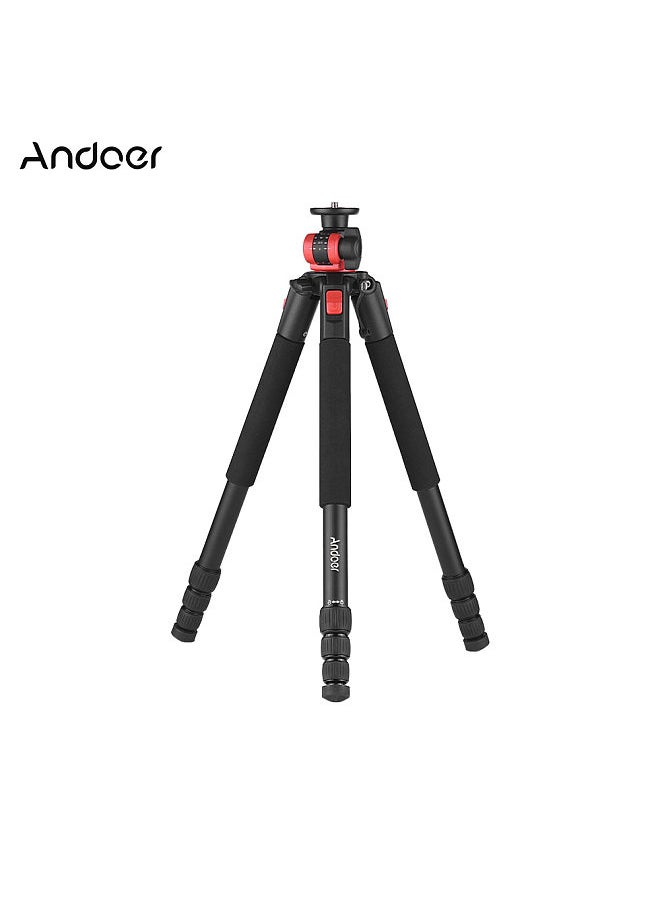 ANDOER - Andoer MPT-284 Professional Aluminum Alloy Tripod 4-Section Transverse Axis Tripods Max. Height 172cm Telescopic Bracket for Camera Max. Load 15kg/3.3lb - Image 1