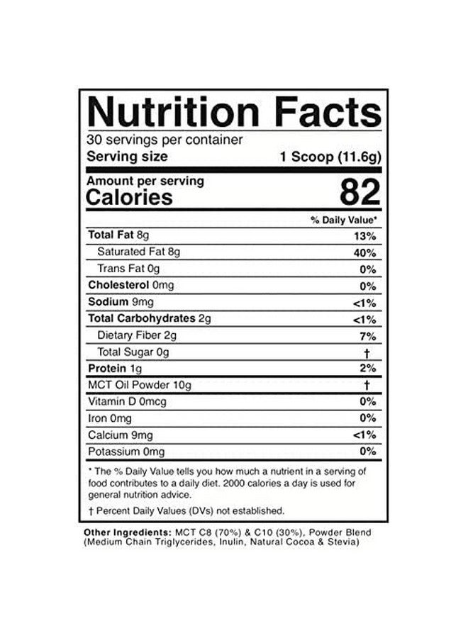 Divine Health Dr. Colbert Keto Zone Mct Oil Powder ; Dutch Chocolate Flavor ; 70% C8 ; 30% C10 ; All Natural Keto Approved For Ketosis ; 0 Net Carbs ; Gluten Free ; 30 Day Supply ; 348G ; - Image 3