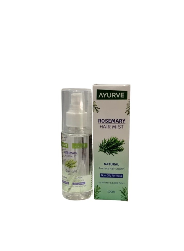 Ayurve Rosemary hair mist Natural promote hair Growth Non Oily Formula 100ml - Image 1