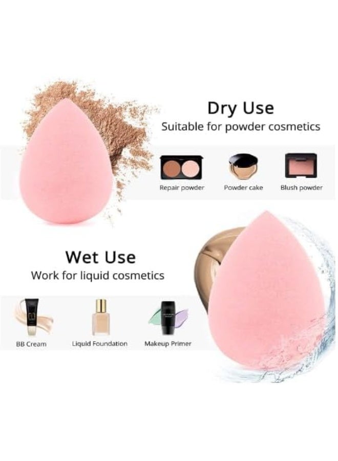 MOMENT 8 Pieces Makeup Sponge Set Beauty Blender Sponges With Case Latex-Free Vegan Foundation Applicator Makeup Puff For Powder Cream - Image 3