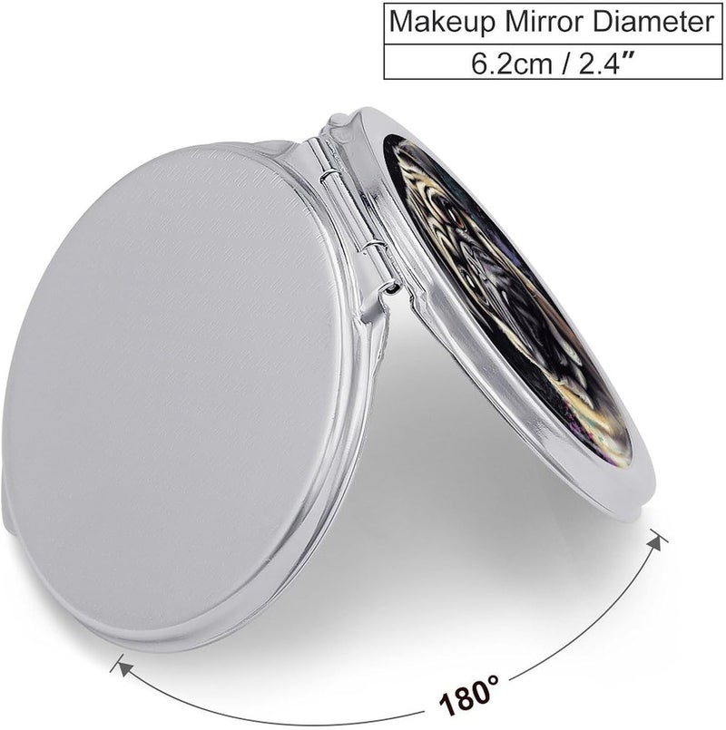 Portrait of Pug Makeup Mirror Travel Portable Beauty Mirror for Compact Purse Handbag Pocket Travel Daily Makeup Gift for Women Madam and Female - Image 2