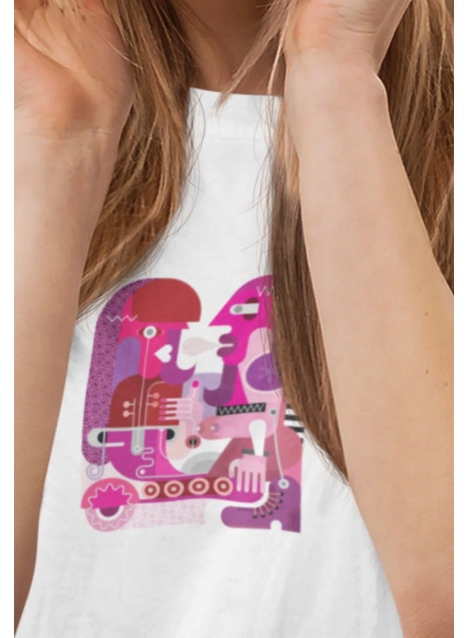 Primina Women's printed T-Shirt -Music, round neck, 100% cotton, regular fit - Image 2