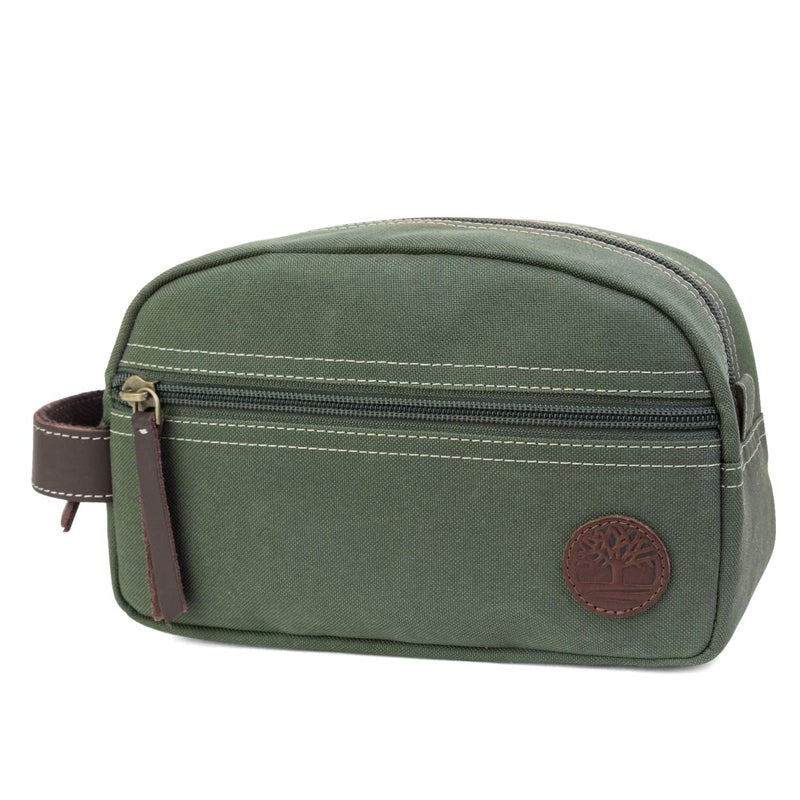 Timberland Timberland mens Toiletry Bag Canvas Travel Kit Organizer, Olive, One Size 