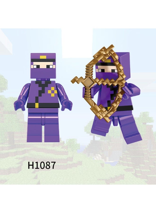 ماين كرافت مجموعة ألعاب شخصيات ماين كرافت الصغيرة من JMD، 8 قطعة، متوافقة مع مكعبات البناء، هدية تعليمية مبكرة للأطفال، 2.5-7 سم - Image 3