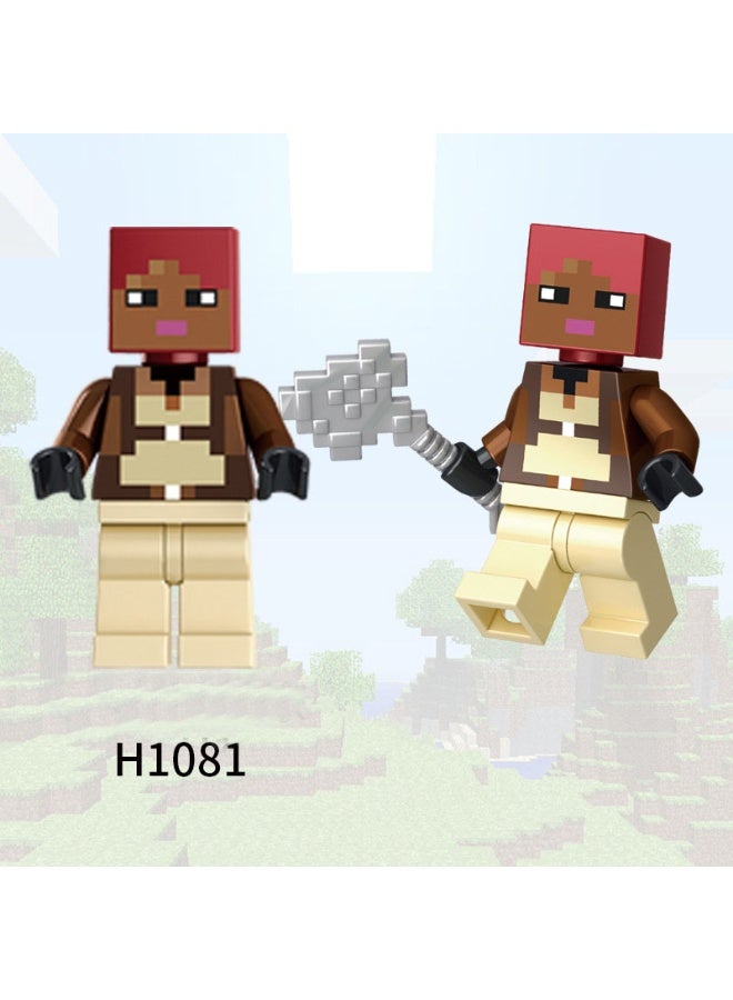 ماين كرافت مجموعة ألعاب شخصيات ماين كرافت الصغيرة من JMD، 8 قطعة، متوافقة مع مكعبات البناء، هدية تعليمية مبكرة للأطفال، 2.5-7 سم - Image 4