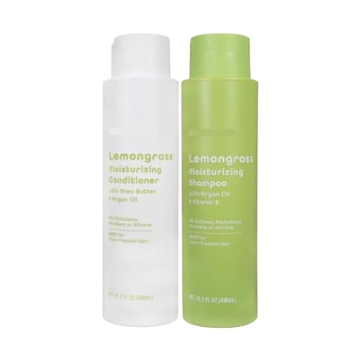 Trader Js Lemongrass Moisturizing Shampoo& Conditioner with Argan Oil and Shea Butter/Vitamin E 15.2 fl oz (450mL) (Shampoo & Conditioner (1 of each)) - Image 1