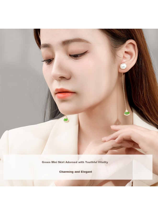 Manhe S925 Silver Stud Earrings For Women, Freshwater Pearl Earrings, Earrings For Women, Wife's Cross New Year Birthday Gift For Girlfriend - Image 2