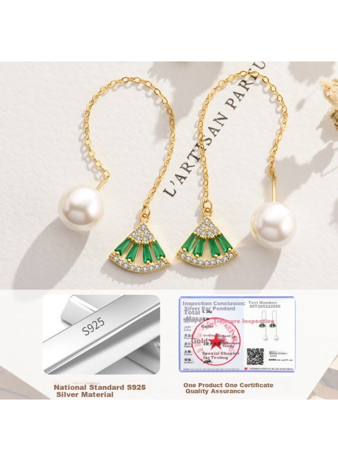 Manhe S925 Silver Stud Earrings For Women, Freshwater Pearl Earrings, Earrings For Women, Wife's Cross New Year Birthday Gift For Girlfriend - Image 4
