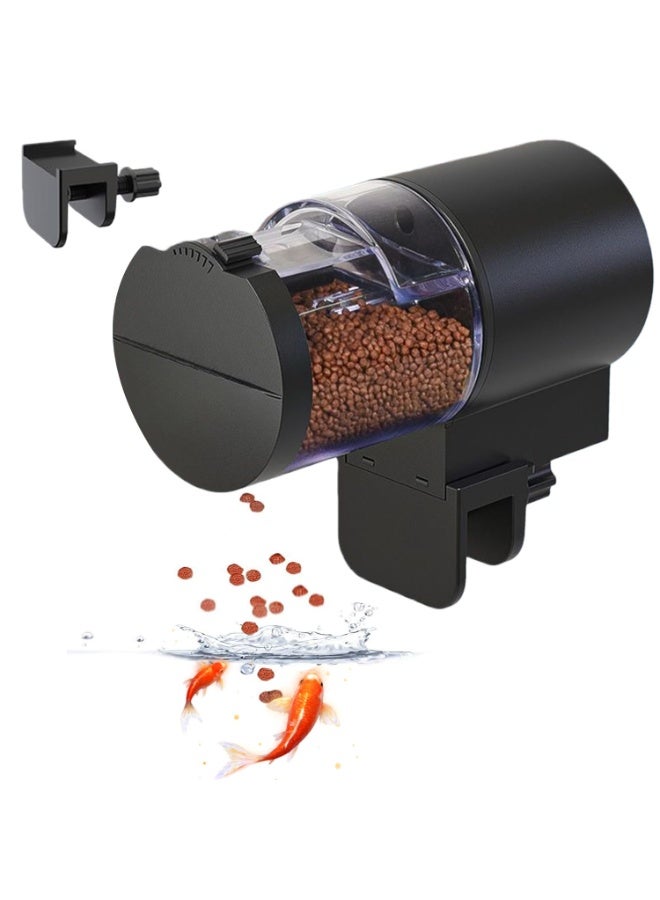 Aquarium Automatic Fish Feeder：12H/24H Timer, 100ml Large Capacity Manual & Automatic Dual Mode, Adjustable Feeding Amount, Battery-Powered Fish Food Dispenser for Home & Office Fish Tanks - Image 1
