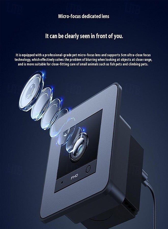 Fowuyeep Aquarium Camera,2K HD Terrarium WiFi Pet Camera,140° Wide-Angle,Anti-Glare & Anti-Reflection,Night Vision,Two-Way Audio,AI-Powered Detection,24/7 Recording for Fish Reptiles Window Security Monitoring - Image 5