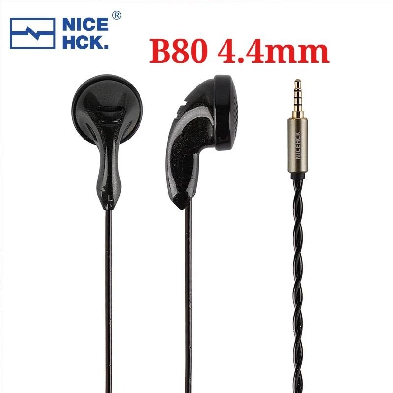 Nicehck B80 Hi-Fi Wired Earbuds, 14.8mm PU Diaphragm, HD Microphone, Music Earphones, 4.4mm - Image 1