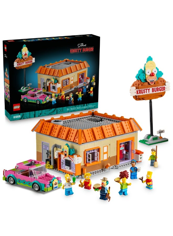 LEGO Icons The Simpsons: Krusty Burger Set for Adults 10352 (Age 18+, 1635 Pieces) - Image 1