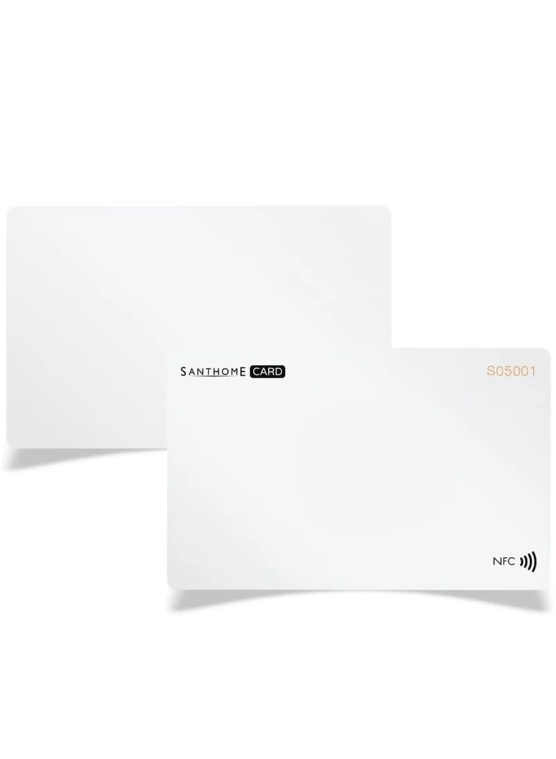 سانثوم بطاقة عمل رقمية من Santhome، بطاقة أعمال ذكية، White NFC Tap بالإضافة إلى مسح رمز الاستجابة السريعة للاتصال الفوري، متوافقة مع iOS وAndroid بدون تثبيت التطبيق، متوافقة مع اللائحة العامة لحماية البيانا
