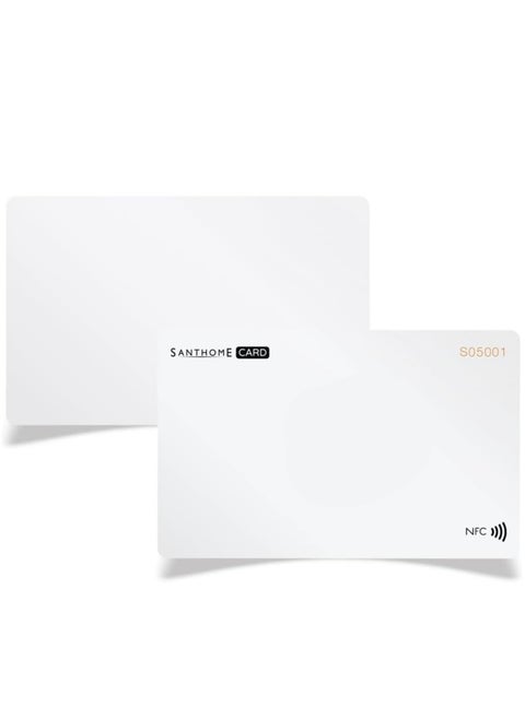 Digital Business Card by Santhome Smart Business card White NFC Tap plus QR Code scan for Instant Contact Compatible with iOS and Android without app installation GDPR compliant