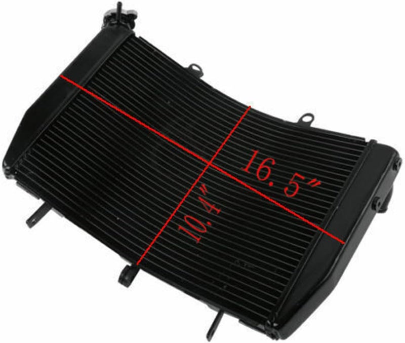 DEMULAX Aluminum Motorcycle Radiator for YZF R6 (2006-2016) - Image 2