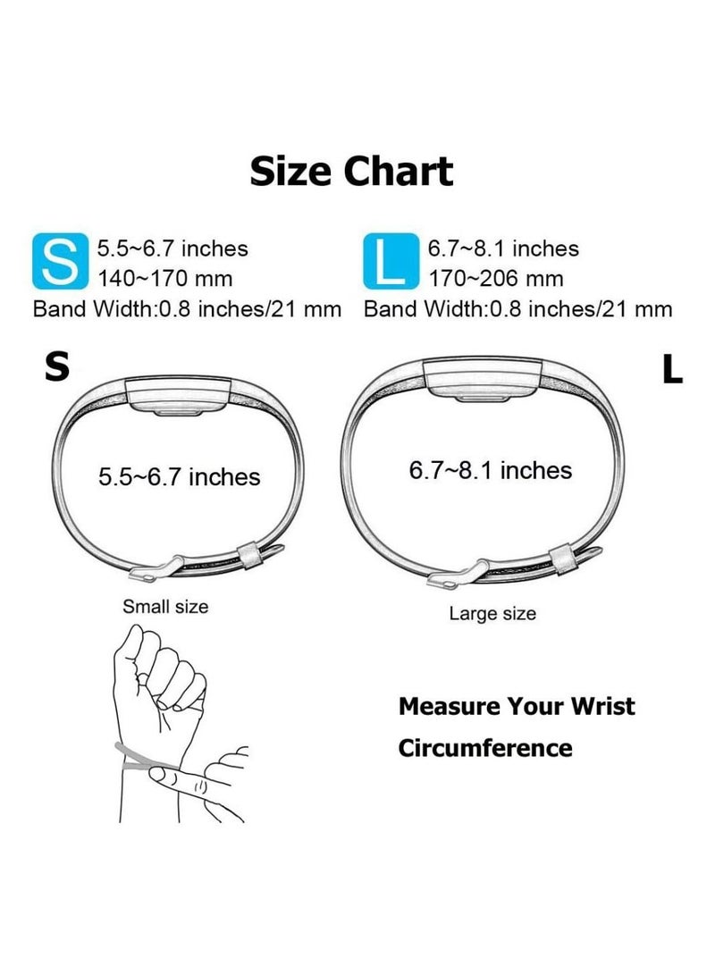 Soft Silicone Replacement Band for Men Women Fitness Activity Tracker Wristband w/Secure Metal Buckle Clasp Compatible with Fitbit Charge 2 SmartWatch Sport Band - Image 5