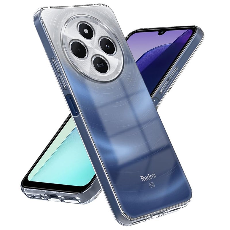 Nishtech غطاء خلفي شفاف هجين ناعم رفيع مضاد للغبار لجهاز Poco C75 5G مع حماية الكاميرا - Image 1