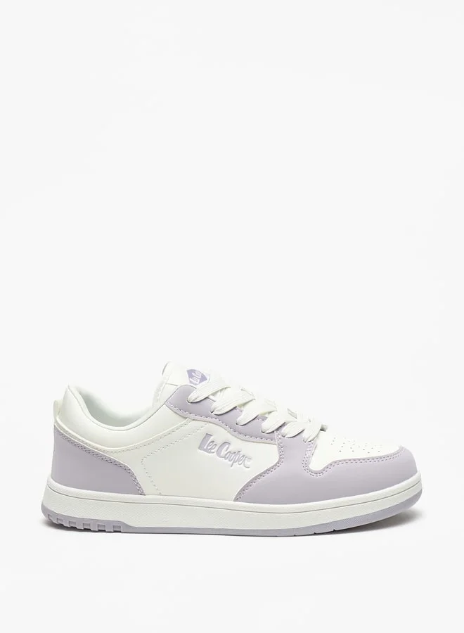 Lee Cooper Women's Colourblock Low Ankle Sneakers with Lace-Up Closure