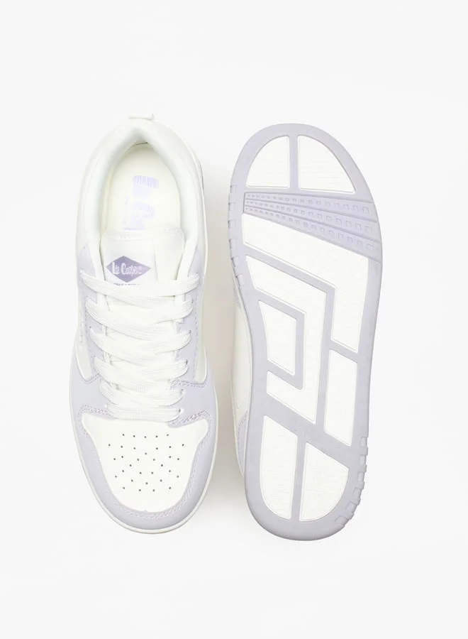 Lee Cooper Women's Colourblock Low Ankle Sneakers with Lace-Up Closure