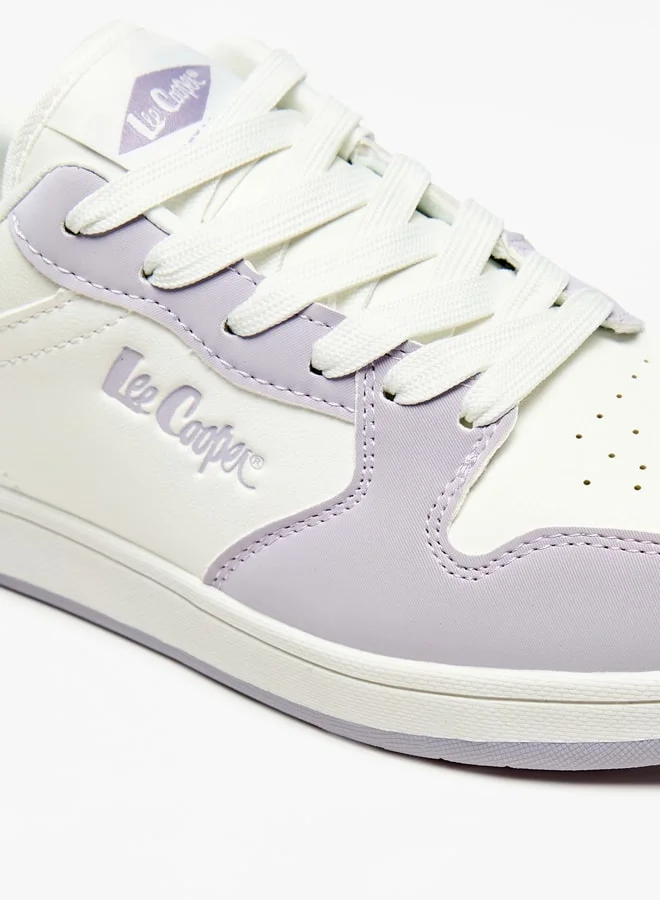 Lee Cooper Women's Colourblock Low Ankle Sneakers with Lace-Up Closure