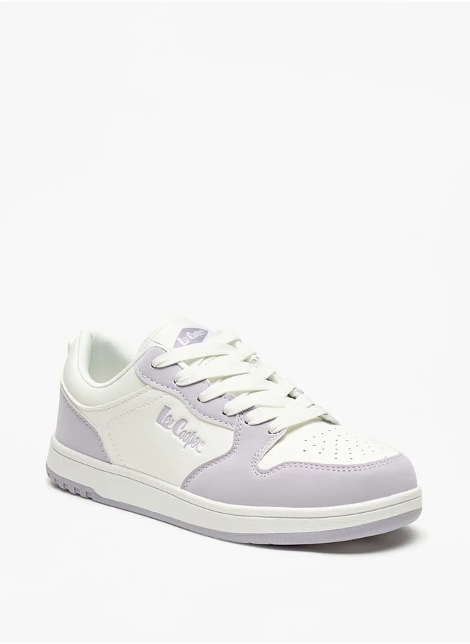 Lee Cooper Women's Colourblock Low Ankle Sneakers with Lace-Up Closure