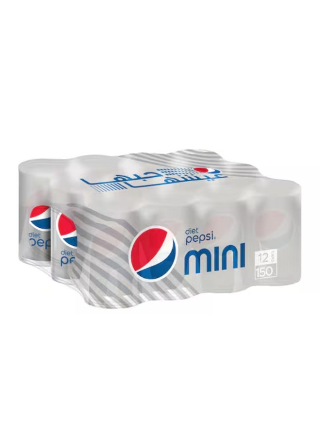Pepsi Diet Mini 150ml x 12 - Image 1
