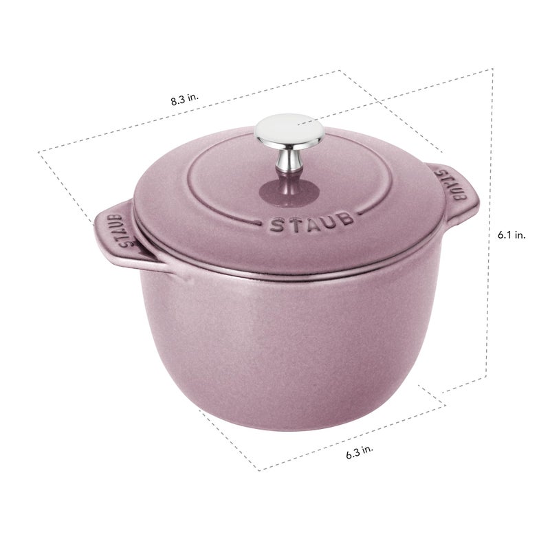 STAUB Cast Iron 1.5-qt Petite French Oven - Lilac - Image 3