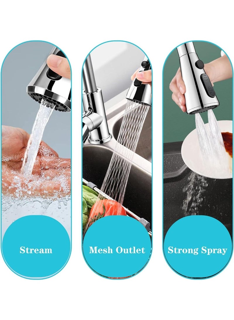 Y&D Kitchen Tap Extender for Sink 360° Rotating Tap Extension Flexible Faucet Extender with 3 Mode Spray Head Splash Proof Water Tap Extension for Kitchen Sink Fits 22mm 24mm Taps - Image 5