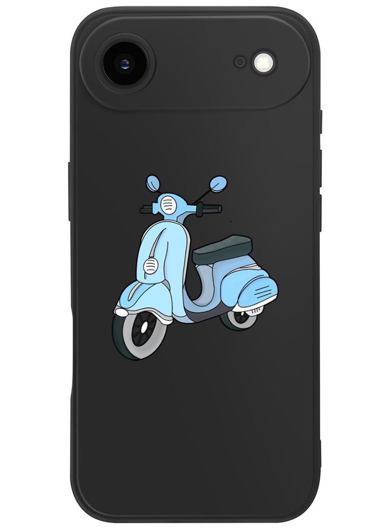 Theodor Protective Slim Fit Case Liquid Silicone Cover with Full Body Protection Anti-Scratch Shockproof Case For Apple iPhone 17 Air (Black) Scooter - Image 1