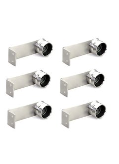 LEEZEN Architectural Hardware Stainless Steel Curtain Bracket Support 3 Set 6 Pieces Modern Design 3 1