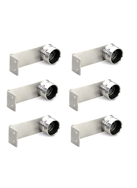 LEEZEN Architectural Hardware Stainless Steel Curtain Bracket Support 3 Set 6 Pieces Modern Design 3 1