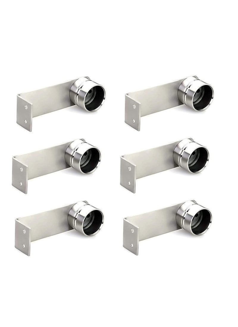 LEEZEN Architectural Hardware LEEZEN Architectural Hardware Stainless Steel Curtain Bracket Support 3 Set 6 Pieces Modern Design 3 1  - Image 1